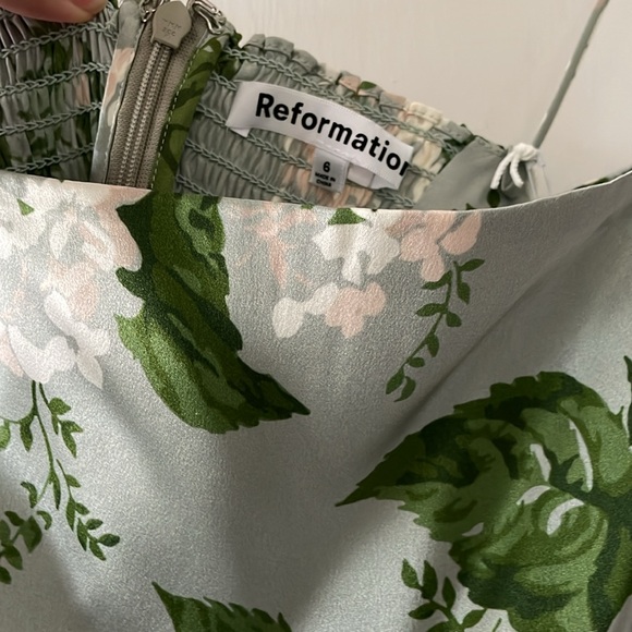 Reformation Frankie Silk Maxi Dress Tea Garden Floral Print Anthropologie - Picture 2 of 6